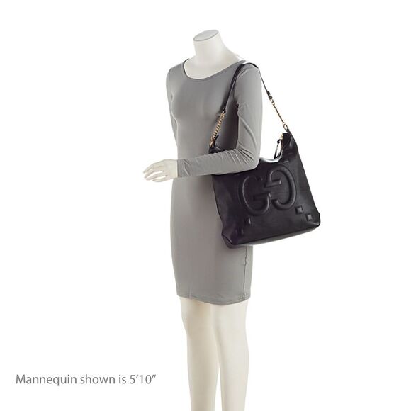 Gucci GG Embossed Calfskin Apollo Shoulder Bag